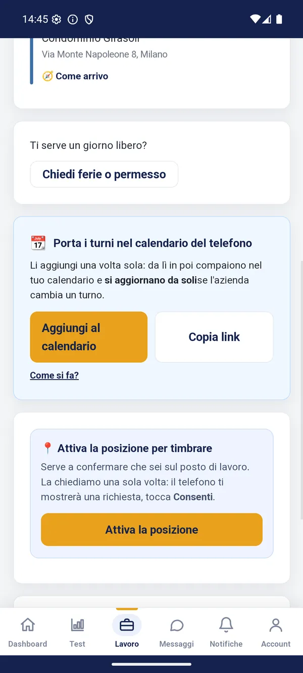 GPS clock-in in the CleanHub app